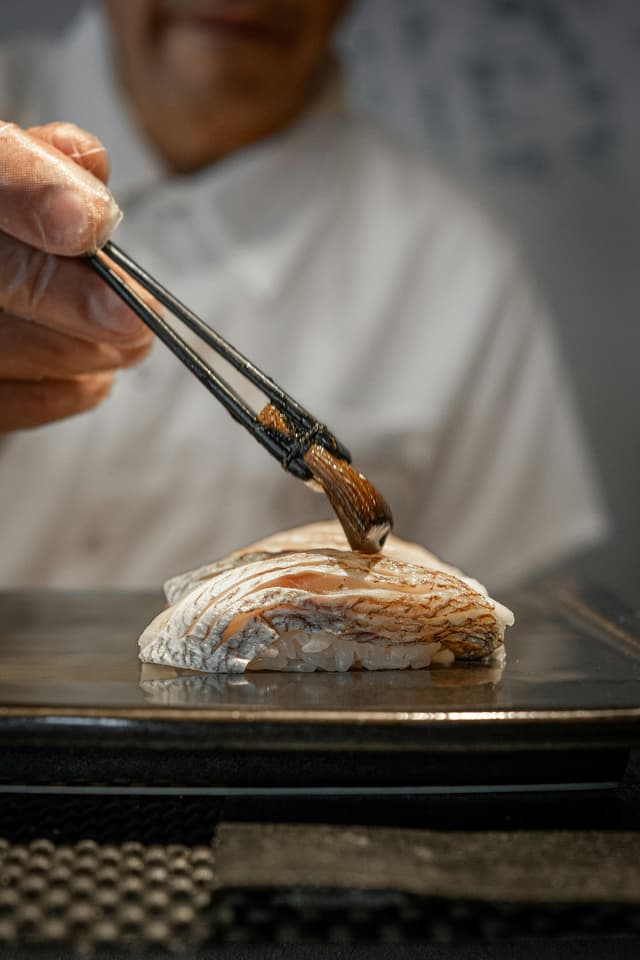 Chopsticks and sushi